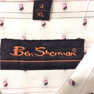 BEN SHERMAN MEN'S DRESS SHIRT SLIM FIT 4 XL